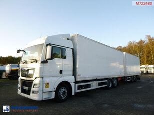 MAN TGX 26.440 6X2 high volume + Fruehauf closed box trailer box truck