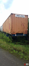 Fruehauf Oplegger container+ 1000 lames steel container chassis semi-trailer