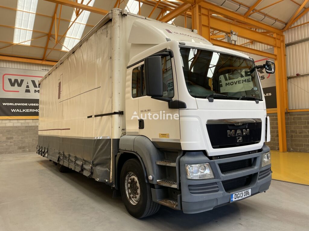 MAN TGS 26.360, DRAWBAR SPEC GLASS CARRIER  curtainsider truck