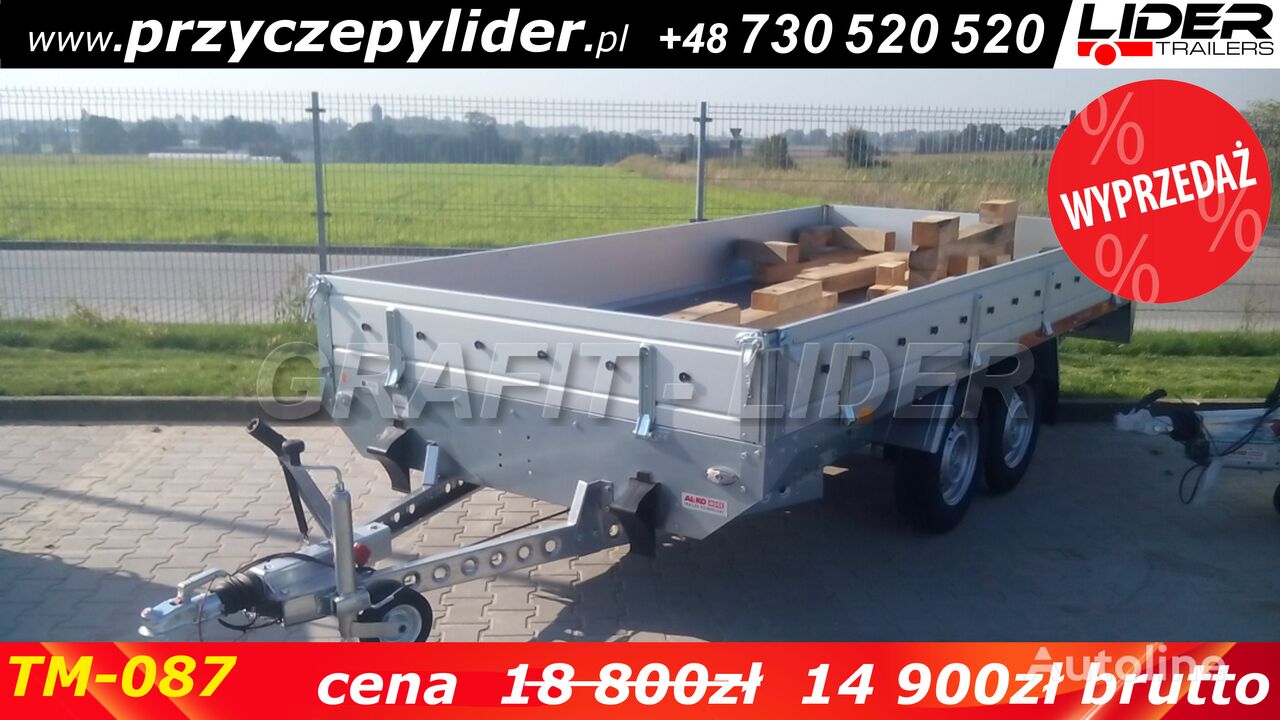 new Temared TM-087 WYPRZEDAŻ przyczepa Transporter 3617 2C 1,5t, 365x171cm,  flatbed trailer