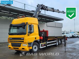 DAF CF75.310 6X2 RHD Manual Hiab 322EP-4 Hiduo Kran Crane Euro 5 flatbed truck