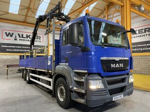 MAN TGS 26.360, 6X2 26 TONNE DRAWBAR SPEC BRICK GRAB – 2014 – DG64 V flatbed truck