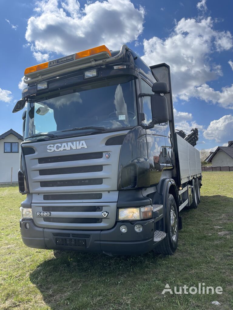 Scania R620 V8 6X4 HIAB166 rotator 1 własciciel sprowadzony flatbed truck