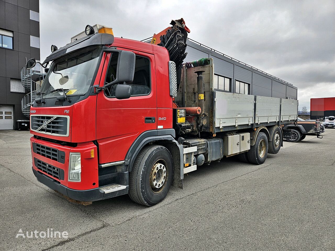Volvo FM 340 *6x2 *PALFINGER PK26002 + WINCH *PLATFORM 6.2m flatbed truck