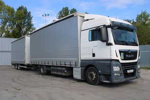 MAN  TGX 18.360, NAVI, EURO 6 tilt truck + tilt trailer