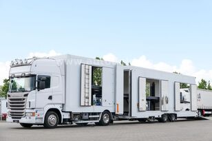 SCANIA R440 Zárt Járműszállító + HF +cs + félpótkocsi car transporter + car transporter trailer